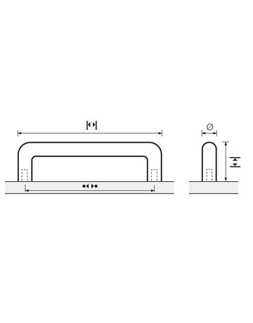 Bild Möbel- Bügelgriff, Asopus, 9070124, Durchmesser 10x 160mm, Höhe 32mm, edelstahl, gebürstet - Hettich-8