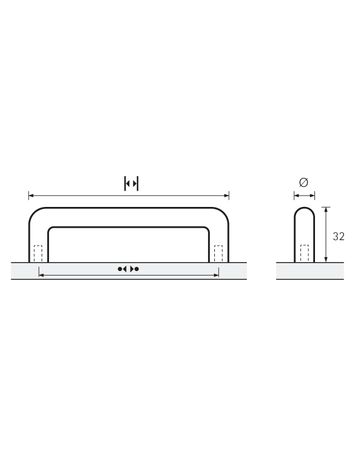 Bild Möbel- Bügelgriff, AVENIO, 9306926, Durchmesser 8x 64mm, Höhe 32mm, schwarz, matt - Hettich-8