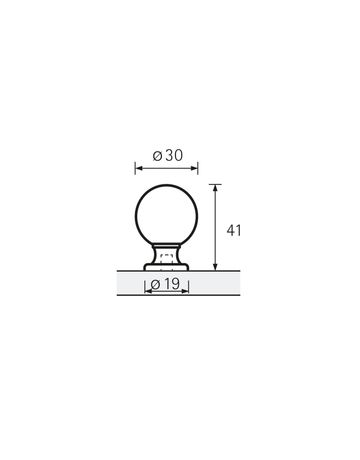 Bild Möbel- Knopf, Bona, 9070523, Durchmesser 30mm, Höhe 41mm, Zink, edelstahloptik gebürstet - Hettich-8