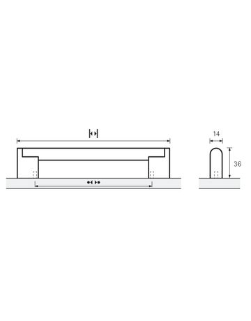 Bild Möbel- Griff, Brema, 9070104, Breite 14x 192mm, Höhe 36mm, edelstahloptik, gebürstet - Hettich-8