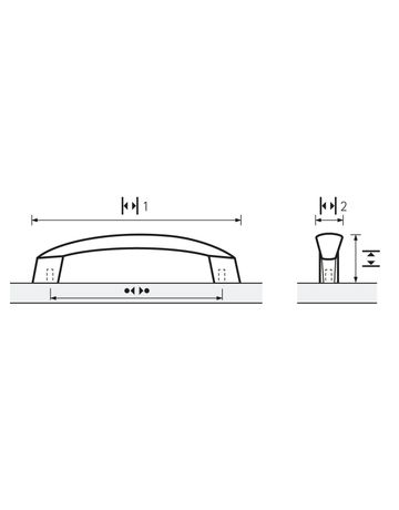 Bild Möbel- Griff, Dinia, 9070675, Breite 16x 96mm, Höhe 28mm, edelstahloptik, gebürstet - Hettich-8