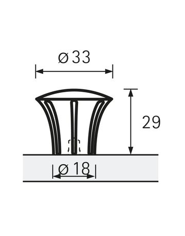 Bild Möbel- Knopf, Eburaco, 9112653, Durchmesser 33mm, Höhe 29mm, Zink, zinnoptik - Hettich-8