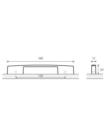 Bild Möbel- Griff, Evisa, 9113502, Breite 11x 128mm, Höhe 24mm, edelstahloptik, gebürstet - Hettich-8