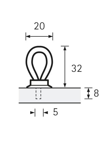 Bild Möbel- Knopf, Filaga, 9113594, Breite 20mm, Höhe 32mm - Hettich-8