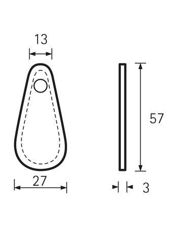 Bild Möbel- Knopf, Galati, 9113649, Breite 27mm, Länge 57mm, Höhe 3mm - Hettich-8