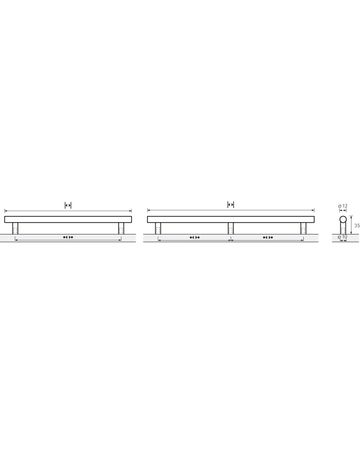 Bild Möbel- Stangengriff, Hale, 9070746, Durchmesser 12x 184mm, Höhe 35mm, edelstahloptik, gebürstet - Hettich-8