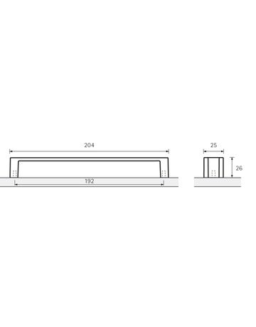 Bild Möbel- Griff, Intra, 9207482, Breite 25x 192mm, Höhe 26mm, edelstahloptik, gebürstet - Hettich-8