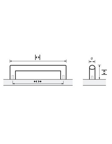 Bild Möbel- Gehrungsgriff, Narona, 9203963, Durchmesser 12x 224mm, Höhe 30mm, edelstahl, gebürstet-8