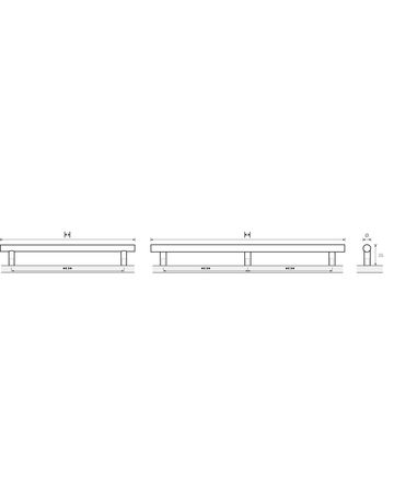 Bild Möbel- Stangengriff, Salvia, 9070972, Durchmesser 10x 128mm, Höhe 35mm, edelstahl, gebürstet - Hettich-8