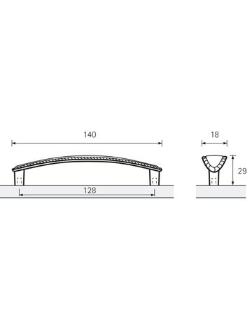 Bild Möbel- Griff, Savelli, 9113483, Breite 18x 128mm, Höhe 29mm, edelstahloptik, gebürstet-8