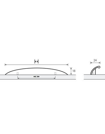 Bild Möbel- Griff, Trento, 9070123, Breite 24x 96mm, Höhe 18mm, glanz verchromt - Hettich-8