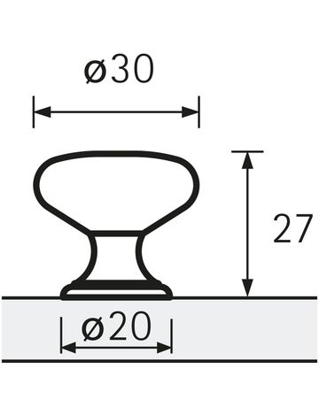 Bild Möbel- Knopf, Cirpi, 9070585, Durchmesser 30mm, Höhe 27mm, Messing glanz verchromt-8