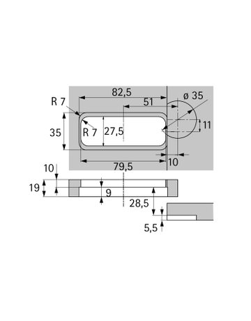 Bild Zahlenschloss für Schiebetüren, rechts, schwarz - Hettich-4