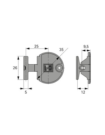 Bild Zahlenschloss für Schiebetüren, rechts, schwarz - Hettich-5