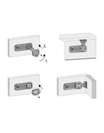 Bild Zahlenschloss mit Schubriegel, rechts, schwarz - Hettich-2