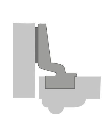 Bild Intermat Dicktürscharnier, Türdicke bis 32 mm (Intermat 9936), einliegend, Öffnungswinkel 95°, Bohrbild TH 52 x 5,5 mm, zum Anschrauben (-) - Hettich-2