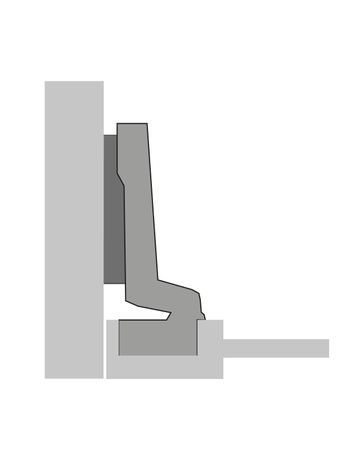 Bild Intermat Holzrahmentürscharnier (Intermat 9924), einliegend, Öffnungswinkel 95°, Bohrbild TH 38 x 8 mm, zum Anschrauben (-)-2