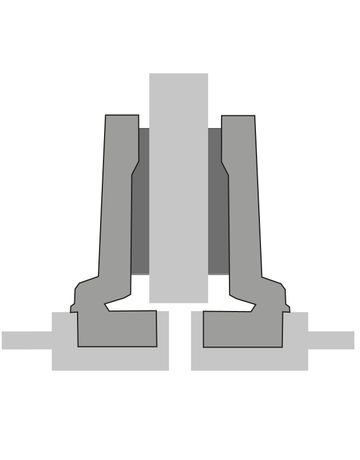 Bild Intermat Holzrahmentürscharnier (Intermat 9924), halb vorliegend, Öffnungswinkel 95°, Bohrbild TH 38 x 8 mm, zum Anschrauben (-)-2