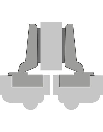 Bild Intermat Dicktürscharnier Spezial, Türdicke bis 43 mm (Intermat 9935), halb vorliegend, Öffnungswinkel 95°, Bohrbild TH 52 x 5,5 mm, zum Anschrauben (-)-2