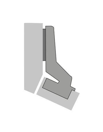 Bild Intermat Winkelscharnier W20 (Intermat 9936 W20), einliegend, Öffnungswinkel 95°, Bohrbild TH 52 x 5,5 mm, zum Anschrauben (-) - Hettich-2