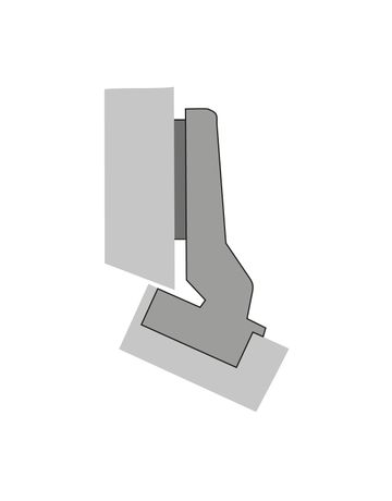 Bild Intermat Winkelscharnier W20 (Intermat 9936 W20), vorliegend, Öffnungswinkel 95°, Bohrbild TH 52 x 5,5 mm, zum Anschrauben (-) - Hettich-2