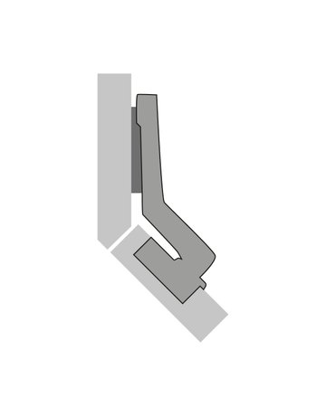 Bild Möbel-Topfscharnier,95°,Kröpf.-17mm Intermat 9936,73932,einlieg.,vernickelt - Hettich-2