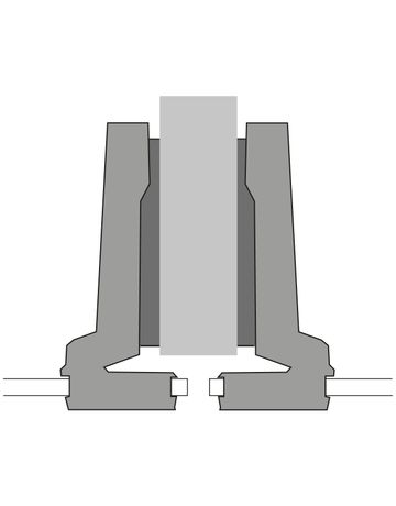 Bild Intermat Glastürscharnier (Intermat 9904), halb vorliegend, Öffnungswinkel 95°, zum Anschrauben (-) - Hettich-2