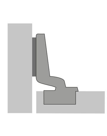 Bild Intermat 110°-Scharnier (Intermat 9943), einliegend, Öffnungswinkel 110°, Bohrbild TH 52 x 5,5 mm, zum Anschrauben (-) - Hettich-2