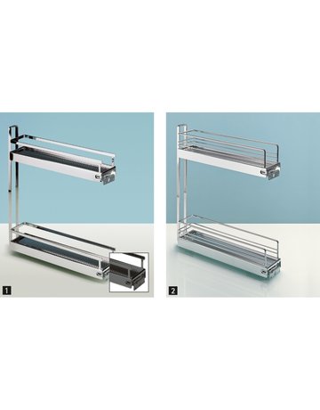Bild Frontauszug 90°, 2-etagig, CLASSIC, pulverbeschichtet silber (2) - Hettich-1