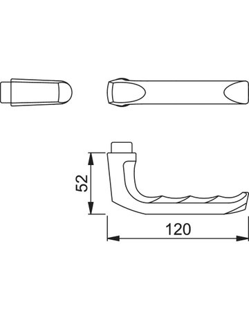 Bild Drückerpaar London 113 8mm,TS30-49,F1 eloxiert - HOPPE-2