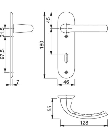 Bild Garnitur Schild1710/273KPGRT-SST F1 8 OB-72 37-42 - HOPPE-2