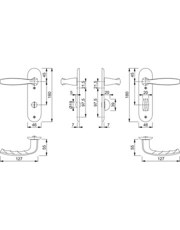 Bild Garnitur Schild F1 1810/273KP, Bad - HOPPE-1
