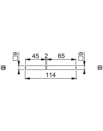 Bild FS Antipanikstift FSAP 9x114mm,LA 45/ LI 65,TS 40-62,verzinkt - HOPPE-1