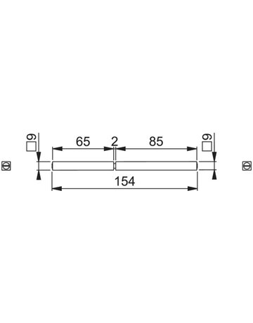Bild FS Antipanikstift FSAP 9x154mm,LA 65/ LI 85,TS 60-85,verzinkt - HOPPE-1