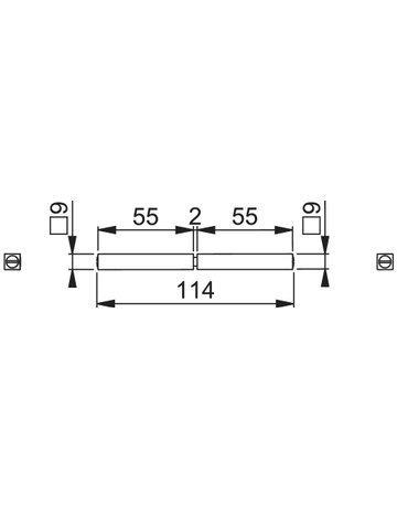 Bild FS Antipanikstift FSAP 9x114mm,LA 55/ LI 55,TS 40-62,verzinkt - HOPPE-1