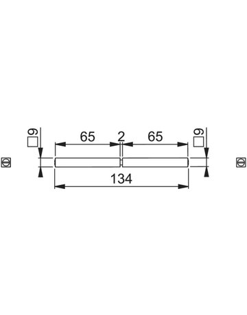 Bild FS Antipanikstift FSAP 9x134mm,LA 65/ LI 65,TS 67-85,verzinkt - HOPPE-1