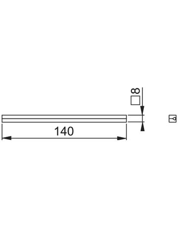 Bild Vierkant-Profilstift 8x140mm, geteilt, verzinkt - HOPPE-1