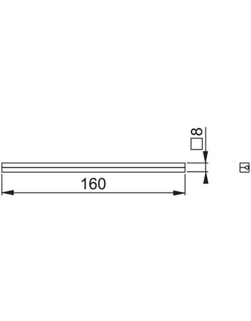 Bild Profilstift 8x160mm, TS 101-110,Eisen verzinkt - HOPPE-1