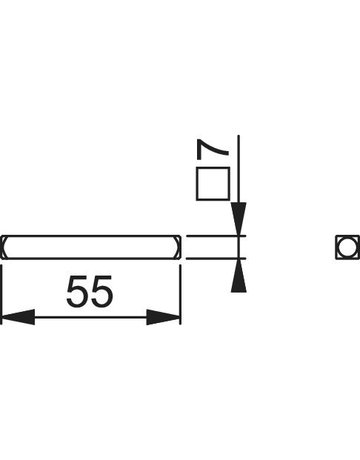 Bild FT-Vierkantstift,7x55mm Eisen verzinkt - HOPPE-1