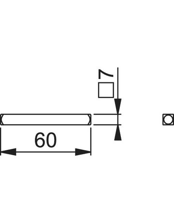 Bild FT-Vierkantstift,7x60mm Eisen verzinkt - HOPPE-1