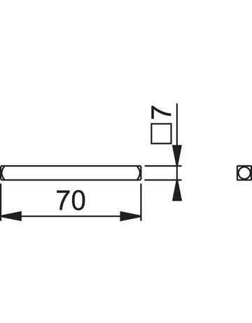 Bild FT-Vierkantstift,7x70mm Eisen verzinkt - HOPPE-1
