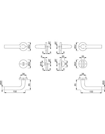 Bild Garnitur Rosette F1 150/42KV/42KVS, Bad-1