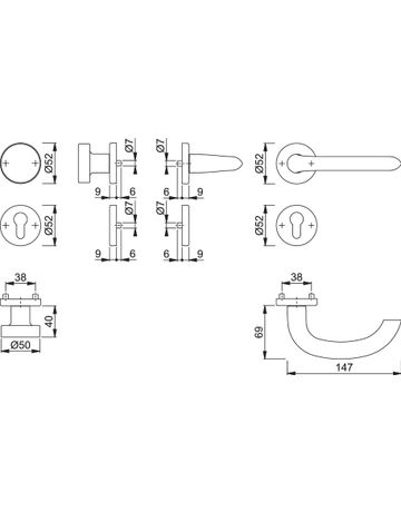 Bild Wechselgarnitur Rosette58/42KV/42KVS/1138GRT F1 8 PZ-1