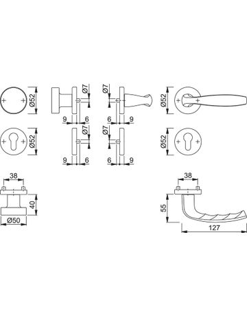 Bild WeGrt Rosette F1 58/42KV/42KVS/1810,8, PZ - Hoppe-1