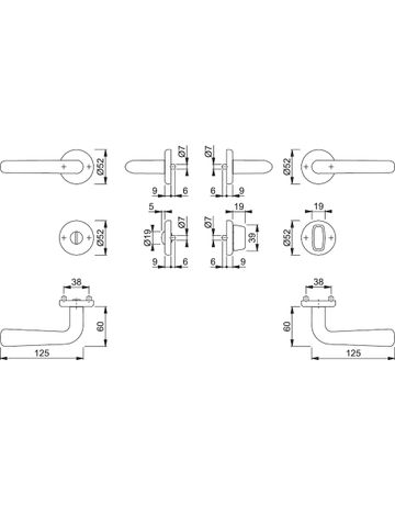 Bild Garnitur RosetteE1730Z/17KV/17KVS F69 8 8 SK/OL - Hoppe-1