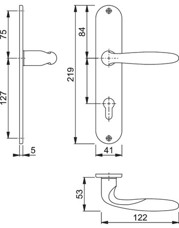 Bild Garnitur SchildM151/302 GRT-SST F71 8 PZ-72 37-47 - HOPPE-1