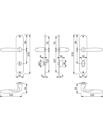 Bild Garnitur SchildM151/302 GRT-SST F71 8 8 SK/OL-78 - HOPPE-1