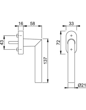 Bild Fenstergriff 0400/US956 F1 NA 7/032-042 9999 90 - Hoppe-1