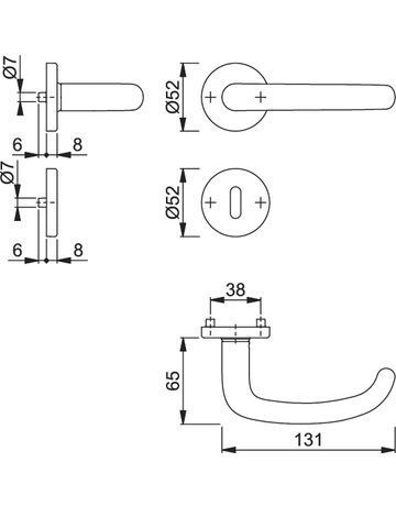 Bild Zi.-Ros.Grt. E1301Z/42KV/42KVS, BB, F69 Edelstahl - Hoppe-1