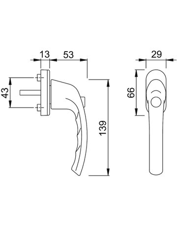 Bild Fenstergriff 0710 /U26,F8707 N12A8504,32 - HOPPE-2